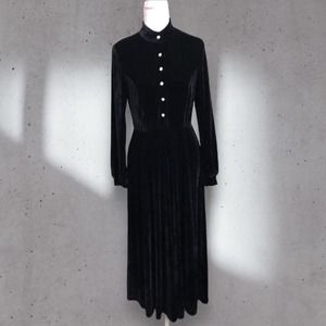 AHS Coven style witchy velvet midi dress